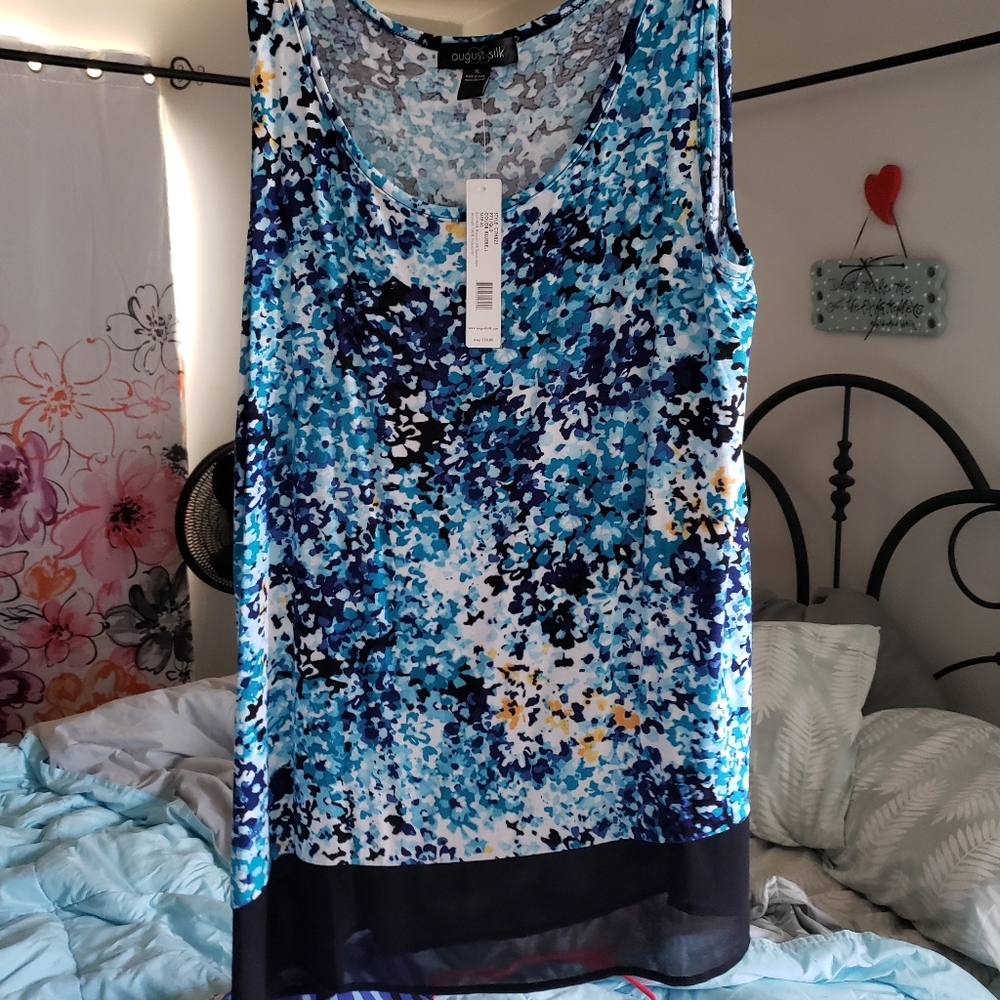 August Silk Tank - NWT - XL